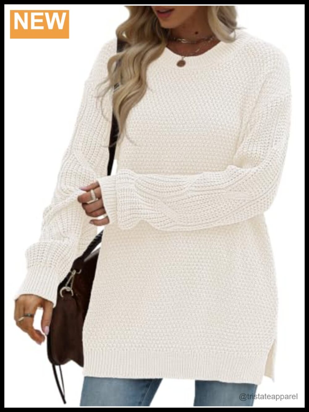 Plus Size Chunky Cable Knit Pullover Sweater Long Sleeve Crew Neck Cozy Tunic